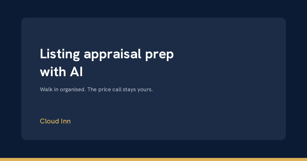 Cover Image for Listing appraisal prep with AI: walk in ready, not rushed